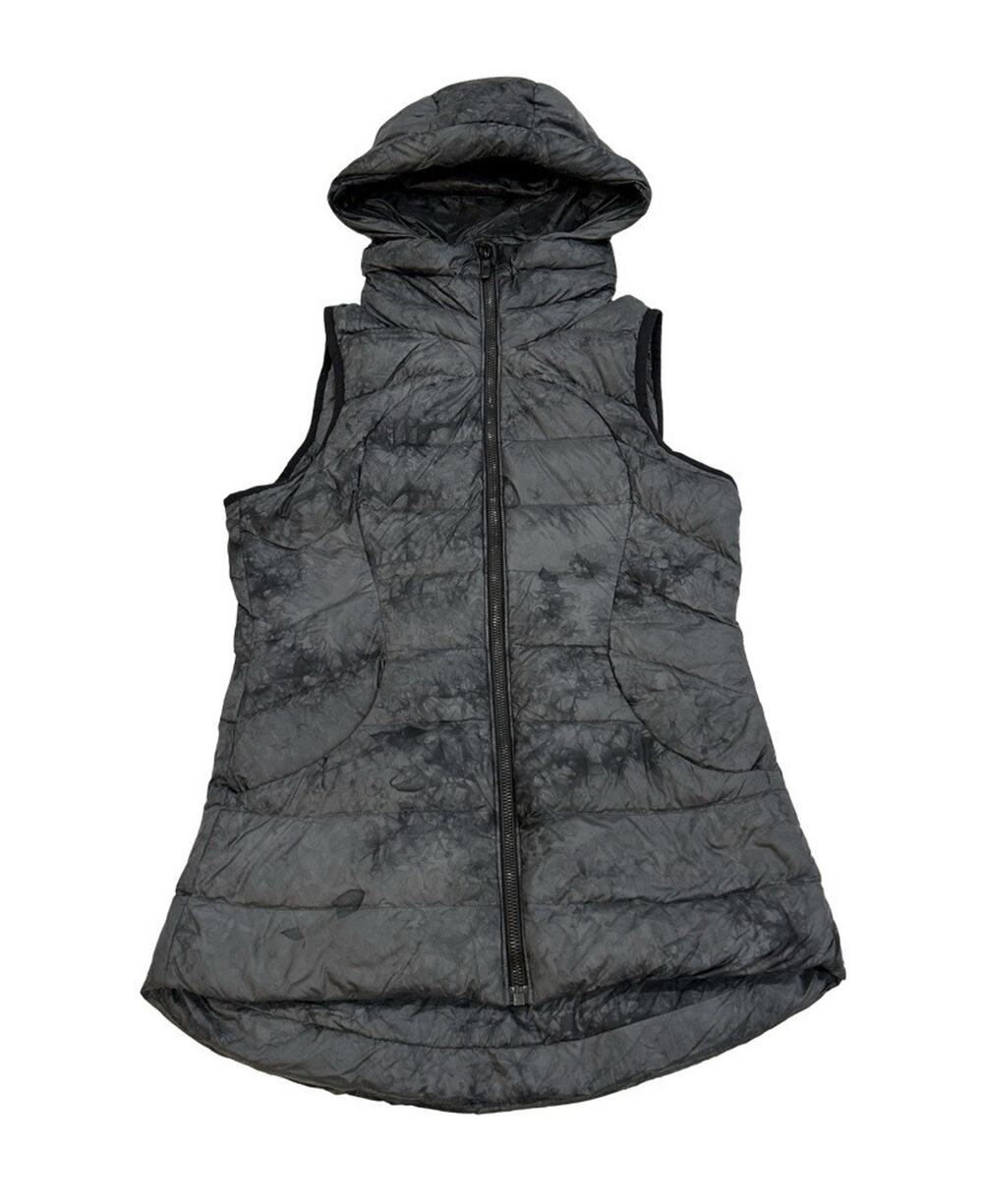 Lululemon Womens Pack It Down Hooded Vest Size 4 Gray Diamond Die Packable